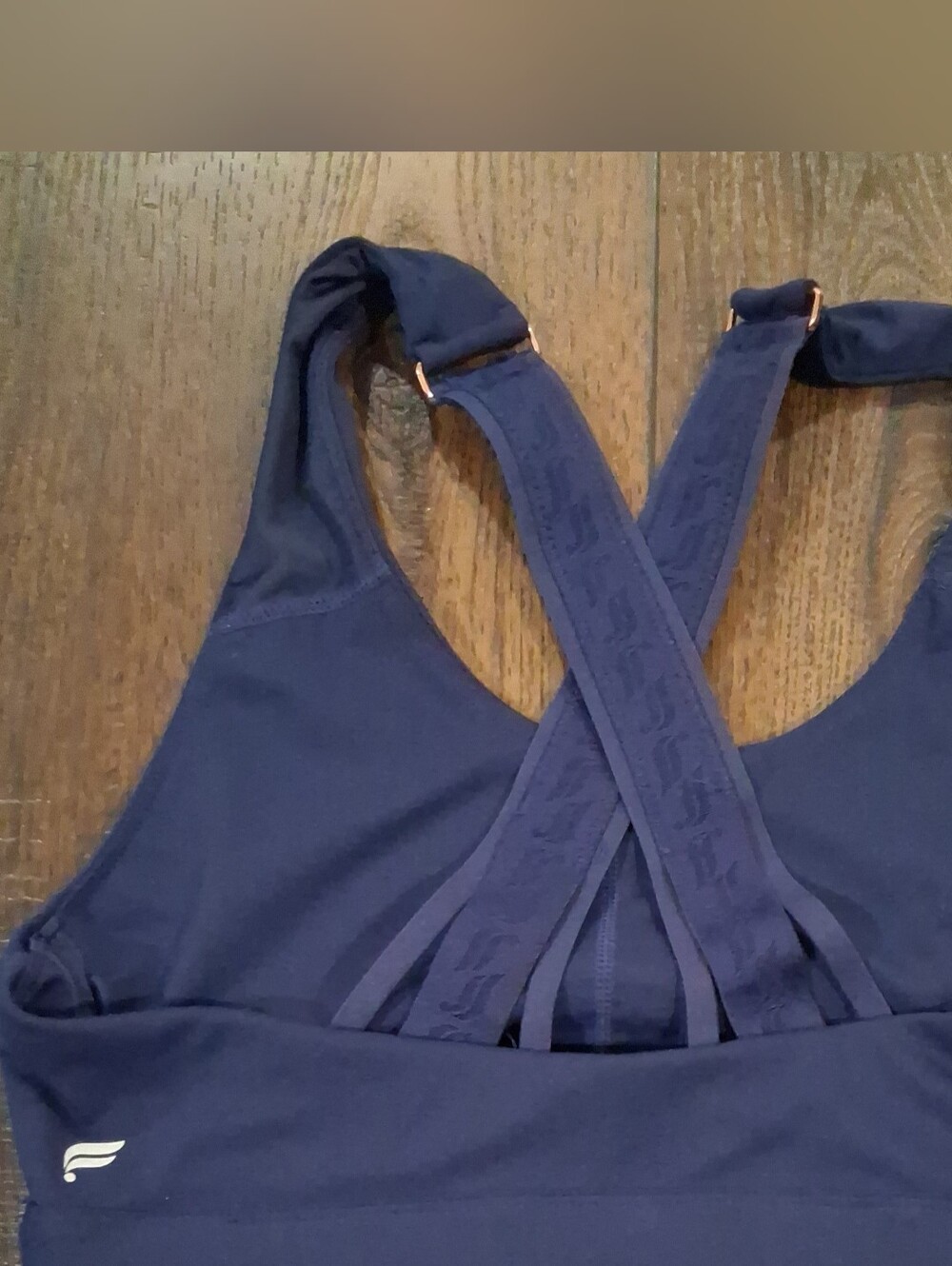 Fabletics Navy Blue Cross-Back Sports Bra